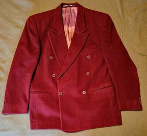 Steilman Wool Cashmere Burgundy Double-Breasted Sport Coat EU50 US40 Reg Vented - Bild 1 von 8