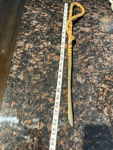 Vintage Bamboo Shoe Horn W/ Twisted Handle 22 1/2 “ - Picture 1 of 7