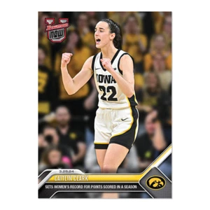 2023-24 TOPPS NOW BOWMAN U #74 CAITLIN CLARK - RECORD FOR POINTS IN A SEASON - Picture 1 of 2