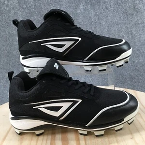 3N2 Shoes Womens 10 Wide Rally Metal PT Fastpitch Softball Cleats Black Leather - Picture 1 of 14