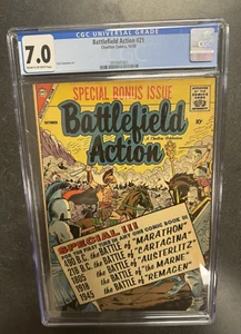 Battlefield Action Comic #21 Charlton Comics 10/58 CGC Grade 7 Sam Glanzman Art - Picture 1 of 7