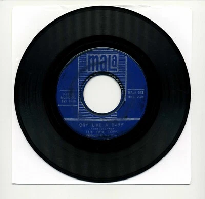 BOX TOPS / ALEX CHILTON - CRY LIKE A BABY / 7" 45 RPM VINYL SINGLE / 1968 MALA Foto 1 de 2