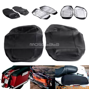 2Pcs Saddlebag Lid Cover For Harley Touring Saddle Bag Accessories Universal - Picture 1 of 9