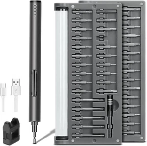Soikoi Mini Electric Screwdriver 55 Bits LED Cordless Repair Tool - Picture 1 of 11