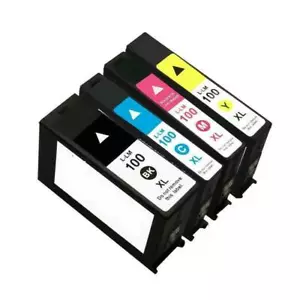 Inchiostro 4PK ad alto rendimento per Lexmark 100XL Pro205 705 805 901 905 S301 S405 S605 815 816 - Foto 1 di 1