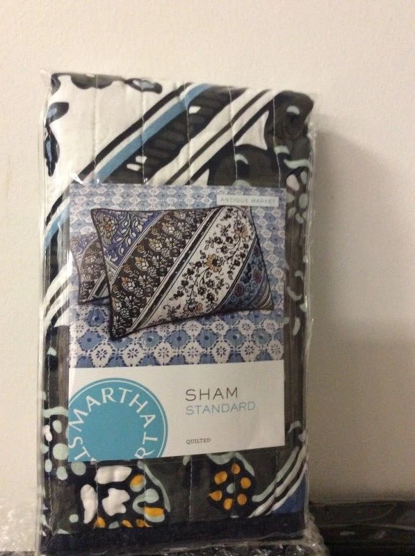 Стандартная наволочка Martha Stewart антикварная рыночная стеганая новая нераспакованная - Изображение 1 из 1
