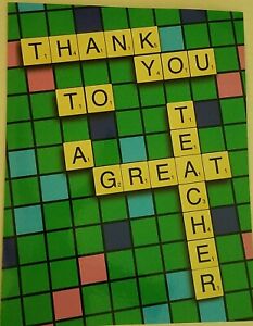 NobleWorks Jumbo Thank You To A Great Teacher Card 8.5" × 11"