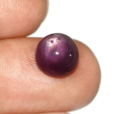 AAA Natürlich Mosambik Star Rubin Rund Edelstein Zertifiziert Cabochon 6.40 CT - Bild 1 von 4