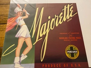 Vintage unbenutzt Majorette Orangen Woodlake, California Kistenetikett neu aus altem Lagerbestand - Bild 1 von 1