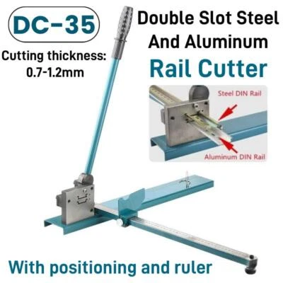 DC-35 Double Slot Steel and Aluminum Rail Cutting Machine Manual DIN Rail Cutter - Image 1 of 4