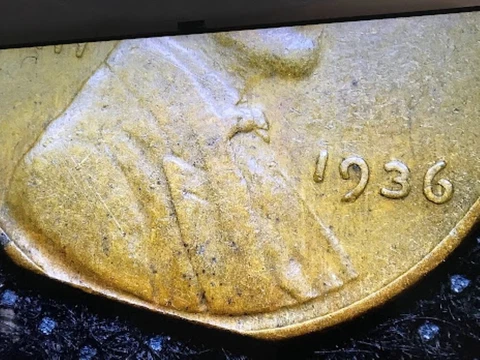 Error 1936 Penny Clipped Coin US Cover