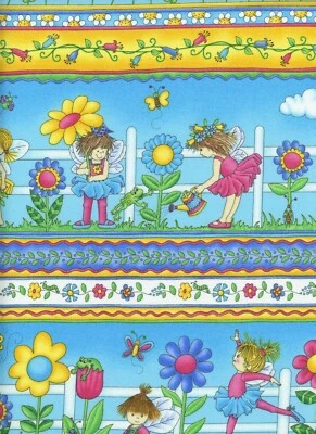 Girly Girls 1 Fat Quarter cotton fabric quilt quilting craft sew children  - Image 1 of 2