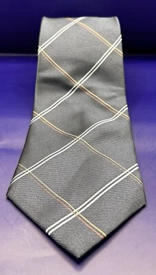 Corbata a cuadros Jeffrey Banks para hombre 100 % seda hecha a mano usada en excelente estado Foto 1 de 4