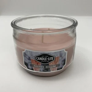 Candle-Lite Kerze festlich Bellini langanhaltender Duft 3-Docht 10 Unzen Glas - Bild 1 von 8