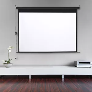 Electric Manual / Motorised / Tripod Projector Screen 50-120'' Home Cinema HD TV - Picture 1 of 102