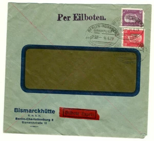 Deutschland Sonderlieferung Gewerbebrief Eisenbahnstempel (1929) - Bild 1 von 2