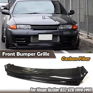 For Nissan Skyline R32 GTR 1989-1993 Carbon Fiber Front Bumper Grill Grille Kit - Bild 1 von 11