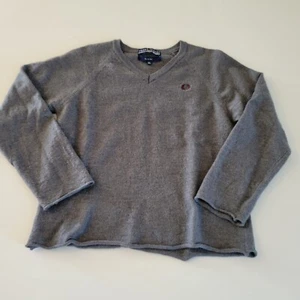 Comme des Garcons Fred Perry Gray V Neck Sweater Wool Made in Italy XS / S READ - Picture 1 of 7