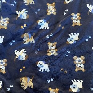 Garanimals Blue Puppy Dog Paw Print Baby Blanket Sherpa Soccer Ball Sherpa