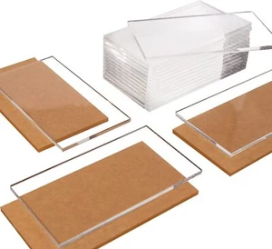 BLANK CLEAR ACRYLIC WEDDING NAME PLACE CARDS - PACK OF 10 - Picture 1 of 6