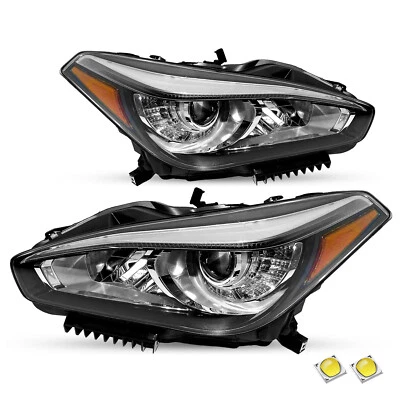 Conjunto de faros izquierda+derecha para Infiniti Q70 2015-2019 sedán sin AFS Foto 1 de 4