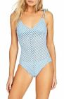 Robin Piccone 183013 Carly One-Piece Swimsuit Sz 8 Horizon Blue