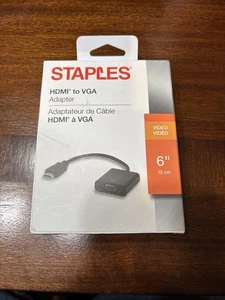 Staples 6 Inch HDMI to VGA Adapter NITB - Picture 1 of 2