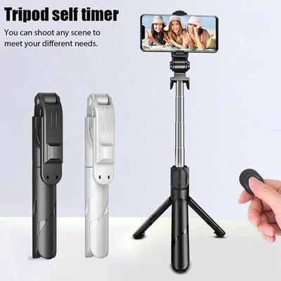 Trípode Selfie Stick con control remoto Bluetooth portátil para teléfonos iPhone y Android Foto 1 de 4