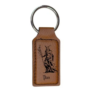 Keychain - Rectangle - Pan God of Nature - Leather - Picture 1 of 8