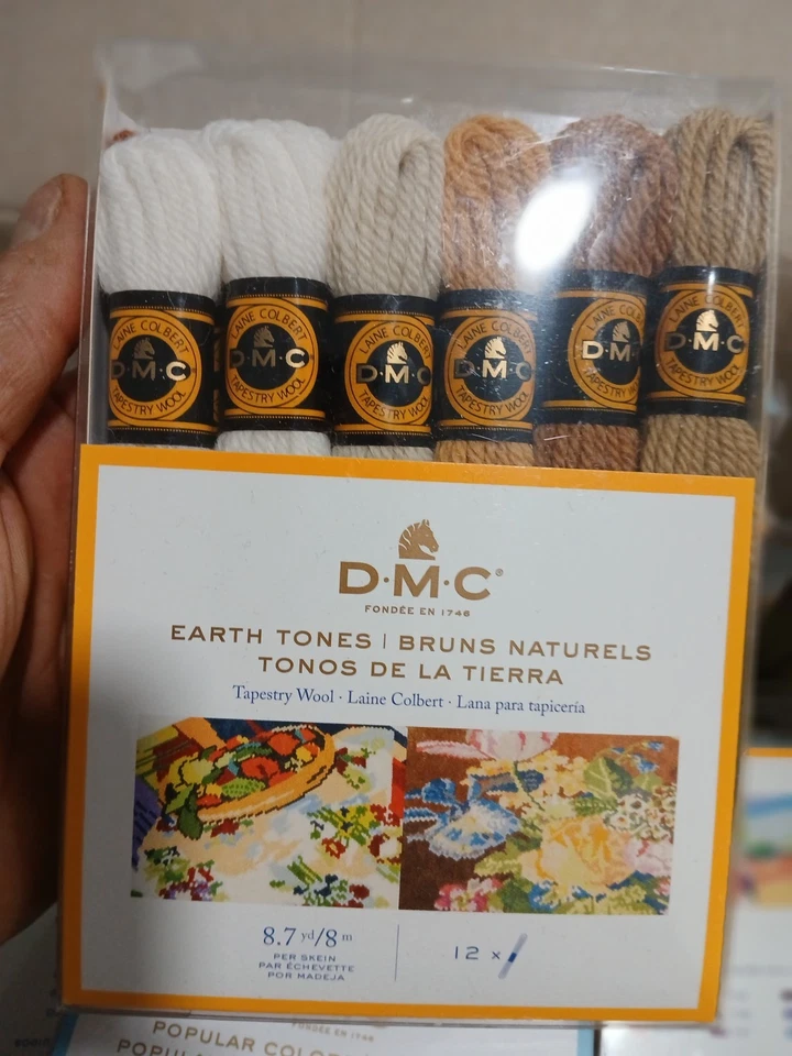 DMC Earth Tones Tapestry Wool Twelve 8.7 yd Skeins NEW - Image 1 of 1