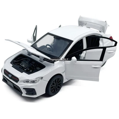 1:30 Subaru WRX STI Model Car Diecast Toy Cars Toys for Boys Kids Gifts White - Image 1 of 4