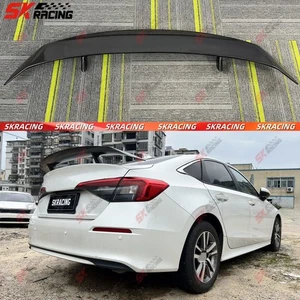 FOR 2017-2021 INFINITI Q60 HIGH KICK REAL CARBON FIBER REAR TRUNK SPOILER WING - Picture 1 of 16