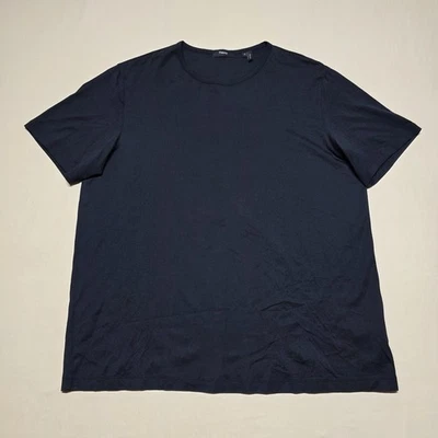 Camiseta de algodón Theory para hombre XL azul marino ligera cómoda pulóver elástica ajuste regular Foto 1 de 4