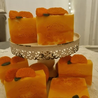 Seife Naturseife Handgemacht Orangenseife Orange Handgemacht Duftseife  - Bild 1 von 4