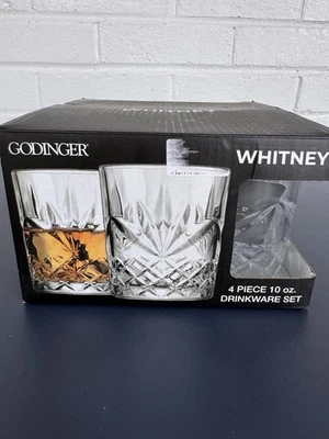 Godinger Dublin Old Fashioned Glasses, Set of 4, Whitney design, New in Box - Image 1 of 4