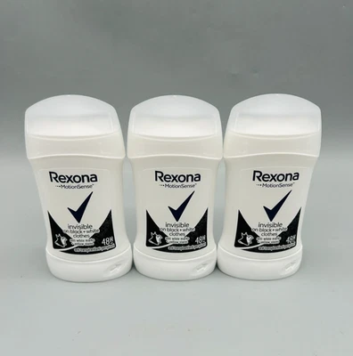 Rexona Invisible on Black+White Deodorant Stick Anti-Transpirant 3 x 40ml NEU - Bild 1 von 3