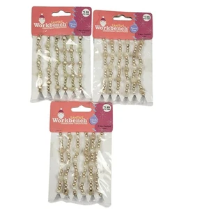 Weihnachtsmann Werkbank Weihnachten Traditionen Gold & Perlen Mini Girlande 3 Packungen - Bild 1 von 5