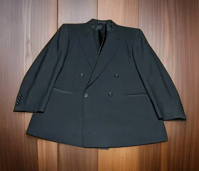 Chaqueta Blazer Burberry Doble Brest Para Hombre Abrigo Deportivo Negro *DEFECTO* Foto 1 de 4