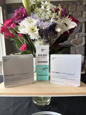IT Cosmetics Bye Bye Pores Pressed Powder And Hyaluronic Acid ( Lot Of 3) - Image 1 of 4