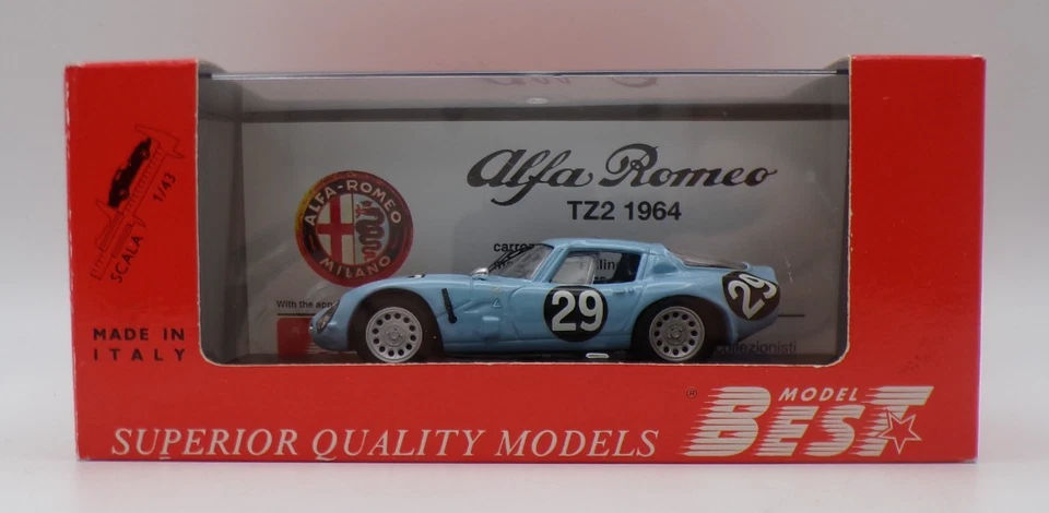 BEST MODELS 9141 ALFA ROMEO TZ2 MONZA 1967 VOLONTERO/SANGRI MINT BOXED 1:43 - Image 1 of 4