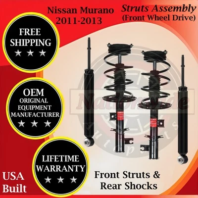 Amortiguadores delanteros y traseros Monroe OEM para Nissan Murano 2011-2013 2x2 de por vida con Foto 1 de 4