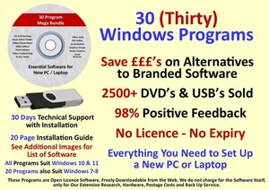 LibreOffice Software + PDF Editing Editor on USB or DVD Plus 28 Bonus Programs - Picture 1 of 7