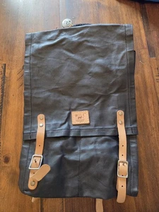 Will Leather Goods Herren Rucksack aus Wachsbeschichtetem Canvas Schwarz Neu - Bild 1 von 6