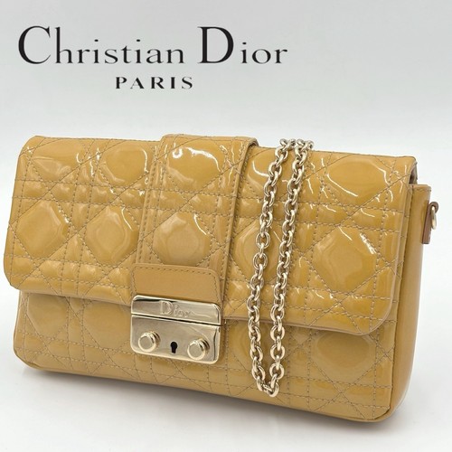 Christian Dior Cannage borsa a tracolla 2 vie pochette pelle verniciata