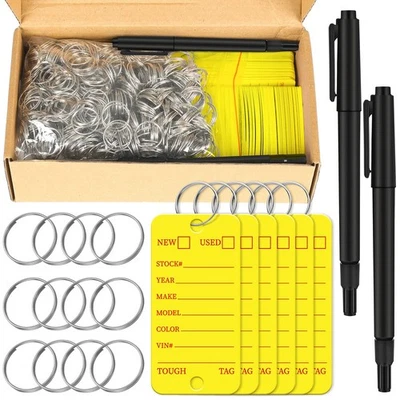 500 Pcs Poly Key Tags Plastic Dealership Car Key Tags with Labels for RV Auto... - Image 1 of 4