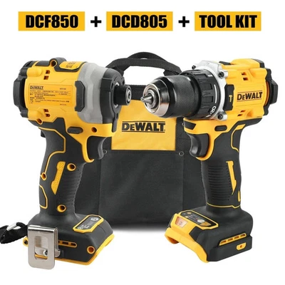 DEWALT DCF805 & DCD850 20V MAX Brushless Combo Kit Cordless Drill Driver + Bag - Image 1 of 4