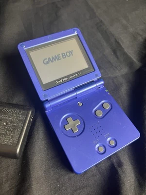 Nintendo Gameboy Advance SP AGS001 Cobalt Indigo Blue Handheld System Console - Image 1 of 4