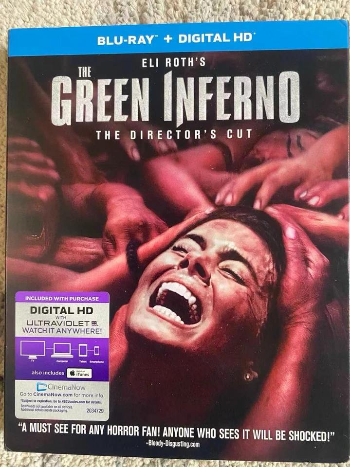 The Green Inferno Blu-ray (Eli Roth’s Director’s Cut) – Horror Cannibal Cult Fil - Image 1 of 3