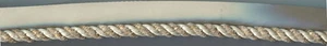 3/8" CREAM & GOLD VINYL & CHENILLE LIP CORD EDGE FABRIC TRIM 7 YARDS - Picture 1 of 1