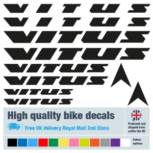 Vitus bike decals labels with free bike protection (27 pack) free delivery - Picture 1 of 4